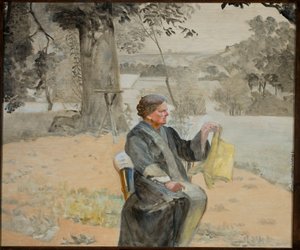 Portret siostry Heleny w ogrodzie autorstwa Jacek Malczewski
