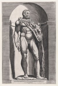 Lustro rzymskiej świetności: Cesarz Kommodus jako Herkules, 1582., 1582. autorstwa Jacob(us) Bos.