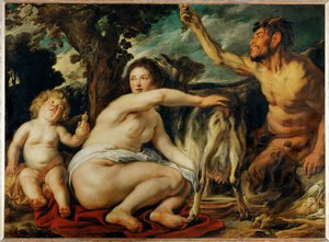 Jupiter enfant nourri par la chevre Amalthee - Dziecko Jowisza karmione przez kozę Amaltheę ... autorstwa Jacob (studio of) Jordaens