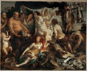 Le repos de Diane chasseresse - Diana odpoczywa po polowaniu ... autorstwa Jacob (studio of) Jordaens