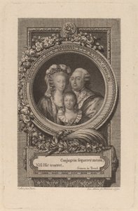 Ludwika XVI, Marii Antoniny i Ludwika Karola autorstwa Jacob Adam after Antoine François Callet