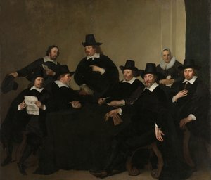 Regenci Instytutu Nieuwe Zijds na rzecz pomocy ubogim w plenerze, Amsterdam, ok. 1650 (olej na płótnie)