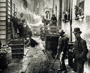 Widok na Małe Włochy, Mulberry Street, Nowy Jork, USA, ok. 1890 r.