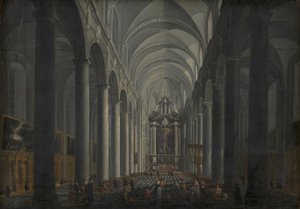 Wnętrze kościoła Jezuitów w Brugii autorstwa Jacob Balthasar Peeters
