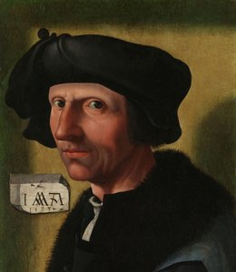 Portret Jacoba Cornelisza van Oostsanena (ok. 1472/77-1528/33) autorstwa Jacob Cornelisz van Oostsanen (workshop of)