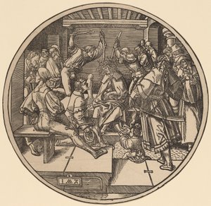 Chrystus ukoronowany cierniem autorstwa Jacob Cornelisz van Oostsanen