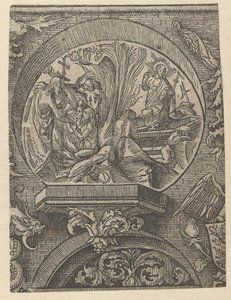 Wniebowstąpienie i Zmartwychwstanie Chrystusa Credo (tytuł serii) autorstwa Jacob Cornelisz van Oostsanen