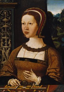 Niderlandzki: Portret kobiety (królowej Izabeli Duńskiej) Portret kobiety prawdopodobnie Elżbiety Duńskiej autorstwa Jacob Cornelisz van Oostsanen