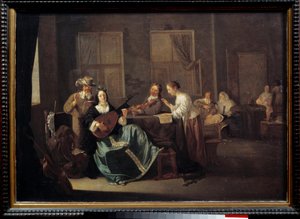 Koncert. Obraz Jacob Duck (1600-1660) Ec. Bujda.