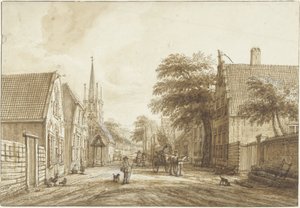 Boczna droga w Voorschoten autorstwa Jacob Elias La Fargue