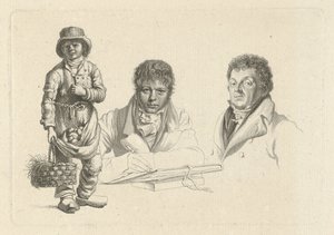 Portrety J.P. Visser Bender i P.Pz. Fryzjerzy obok chłopca autorstwa Jacob Ernst Marcus