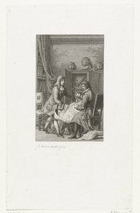 Car Piotr Wielki i burmistrz Nicolaes Witsen studiujący mapę, 1814 autorstwa Jacob Ernst Marcus