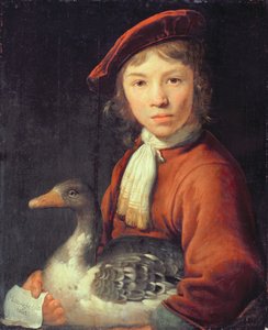 Chłopiec z gęsią