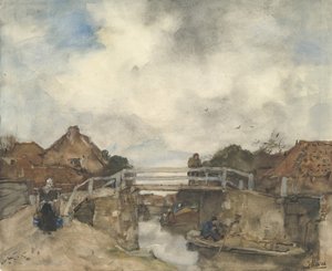 Kanał Holenderski, Rijswijk, druga połowa XIX wieku. autorstwa Jacob Henricus Maris