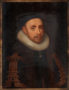 Gustave II Adolf of Sweden (1594-1632) - Obraz Jacob Hoefnagel (1575-ok. 1630), olej na desce (65x48 cm)