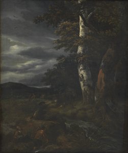 Krajobraz ze sceną polowania autorstwa Jacob van Ruisdael