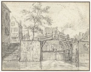Oude Haarlemmersluis (Stara Śluza Haarlem) na Martelaarsgracht, Amsterdam autorstwa Jacob van Ruisdael