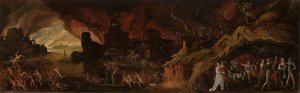 Sąd Ostateczny i Siedem Grzechów Głównych autorstwa Jacob Isaacsz. van Swanenburg