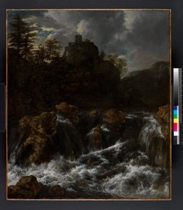 Krajobraz z wodospadem, przed 1682 autorstwa Jacob van Ruisdael