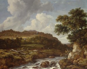 Górzysty krajobraz z potoku
