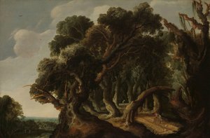 Zalesiony krajobraz Krajobraz autorstwa Jacob Jacobsz van Geel (signed by artist)