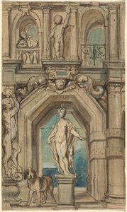 Projekt dekoracji ściennej [strona przednia] autorstwa Jacob Jordaens