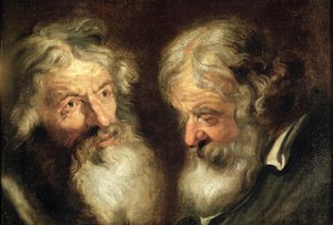 Szefowie Dwóch Starców autorstwa Jacob Jordaens