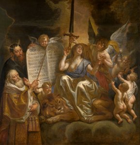 Prawo ludzkie oparte na Boskiej sprawiedliwości autorstwa Jacob Jordaens