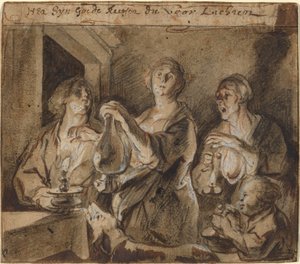 "To dobre świece, które oświetlają drogę" autorstwa Jacob Jordaens