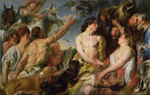 Meleager i Atalanta (olej na płótnie) autorstwa Jacob Jordaens