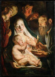 Święta Rodzina z Pasterzami, 1616 autorstwa Jacob Jordaens
