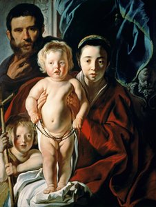 Święta Rodzina ze św. Janem Chrzcicielem, ok. 1620-25 autorstwa Jacob Jordaens