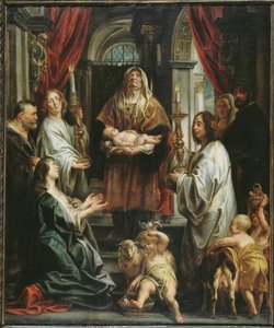 Ofiarowanie w świątyni. autorstwa Jacob Jordaens