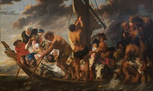Pieniądze w hołdzie. Piotr znajduje srebrną monetę w pysku ryby. Prom do Antwerpii, 1616-1634