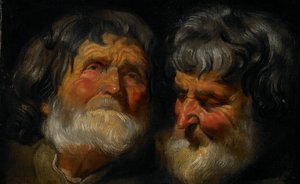 Dwa studium głowy starego mężczyzny autorstwa Jacob Jordaens