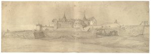 Perspektywa Twierdzy Akershus autorstwa Jacob Koninck II
