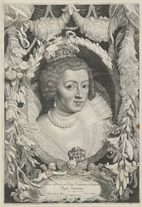 Portret van Anna van Oostenrijk Ferdynand II[us] i III[us] cesarze dynastii austriackiej (tytuł serii)