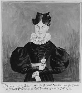 Portret i metryka urodzenia Mahali Wechter, 1833.