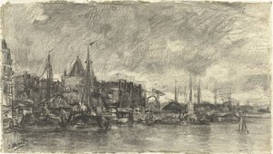 Na zewnątrz z Schreierstoren w Amsterdamie autorstwa Jacob Maris