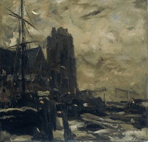 Dordrecht w nocy? autorstwa Jacob Maris