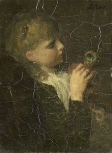 Dziewczyna z pawim piórem autorstwa Jacob Maris