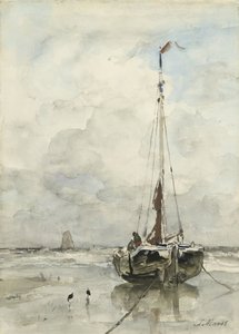 Róż rybaka na plaży autorstwa Jacob Maris