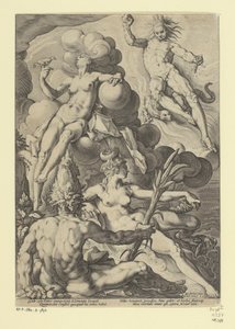 Cztery żywioły Przedstawienia mitologiczne i alegoryczne (tytuł serii) autorstwa Jacob Matham (attributed to)