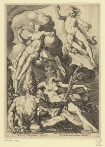 Cztery żywioły Przedstawienia mitologiczne i alegoryczne (tytuł serii) autorstwa Jacob Matham (attributed to)
