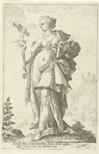 Wiara (Fides) Cnoty (tytuł serii) autorstwa Jacob Matham (attributed to)