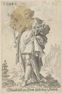 Geloof (Fides) Fides (tytuł na obiekcie) autorstwa Jacob Matham (attributed to)