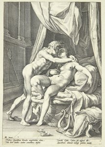 Apollo i Lefkothea autorstwa Jacob Matham