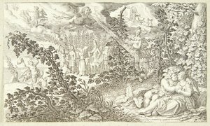 Bachus i Ariadna autorstwa Jacob Matham