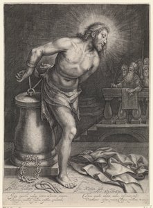 Chrystus na posterunku plagi autorstwa Jacob Matham