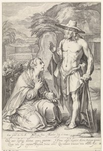 Chrystus ukazuje się Marii Magdalenie (Noli me tangere) autorstwa Jacob Matham